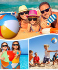 48 Piece Beach Ball And Neon Sunglasses Party Favors Set With 24 Inflatable 12 Inch Beach Balls 24 Neon Sunglasses And Handy Pump