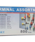 800 Piece Ferrule Wire Terminal Kit With Copper Crimp Connectors And Insulated Cord Pin End Terminals For AWG 22 To 10 Waterproof Visual Inspection Ready Comprehensive Wire Connector Set For Electrical Projects