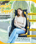 Egg Chair Cushion With Memory Foam For Hanging Indoors Or Outdoors, Super Comfy Headrest, Water Repellent Fabric, Durable Support For Hammock Basket Swings, Replacement Cushion In Blue, Cozy And Lasting.