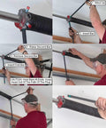 Two Pack 18 Inch Torsion Spring Winding Rods with Rubber Handles 0.5 Inch Diameter Steel Winding Bars for garage door tension adjustment