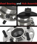 Beefed-Up Rear Wheel Bearing Hub Assembly With ABS for 2015-2019 Hyundai Sonata, 2016-2021 Tucson, 5 Lug, Easy Install Replacement Part