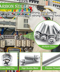 Tough As Nails 800 Piece Metric Bolt And Nut Assortment Kit With M2 M3 M4 M5 Pan Head Machine Screws and Flat Washers in carbon steel.