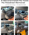 Hard Hat Headrest Hook Organizer For Truck Cab, 3-Second Install Helmet Holder Mount installation steps on car seat