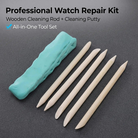 Watch Cleaning Putty With 5 Assist Sticks, Cleansing Clay That Digs Dirt And Grease From Wristwatches And Watch Components