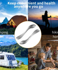 Ultralight Titanium 2 In 1 Fork And Spoon Spork For Camping 2 Pack Eco Friendly Backpacking Utensil shown outdoors