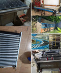 Heavy Duty Galvanized Stainless Steel Conveyor Rollers 3 Pack Industrial Grade Transfer Wheels For Factory Seamless Material Handling Systems shown in various setups.