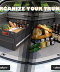 Trunk Organizer For Your Car Storage Foldable And Waterproof With Reinforced Handles Multi Compartment Design in SUV trunk