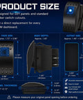 Product dimensions for Beef Up Your Ride With A 10 Pack Marine Rocker Switches Waterproof Toggle Set 12V 24V Blue LED Backlit SPST On Off