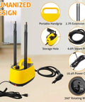 Heavy Duty Handheld Steam Cleaner For Spotless Home Cleaning with portable handgrip, 6.6ft steam pipe, and 16.4ft cord.
