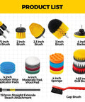 Dope 22 Piece Drill Brush Attachment Kit With Scrub Pads Sponges Buffing Pads Wax Applicator Pads Car Polishing Pads Power Scrubber Gear For Cleaning And Polishing Home Garage Masonry Cleaning Supplies product list with brushes and pads.