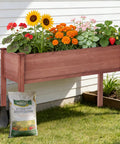 Waist Height Raised Garden Bed With Legs Solid Wood Planter Box On Stand With Liner For Outdoor Use 48 X 24 X 30 Inches displayed outdoors