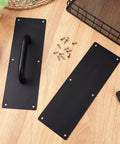 Black Stainless Steel Door Handle Pull Plate For Commercial Doors Push Pull Backplate Durable 304 Stainless