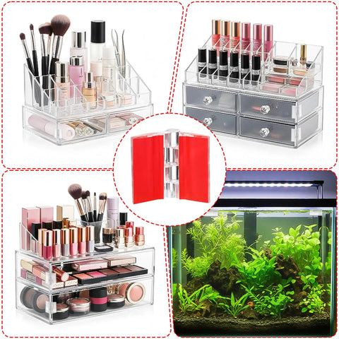 Clear Acrylic Self Adhesive Hinges 12 Pack 35 By 25 Mm for Crafts Cabinets Furniture Displays Aquariums image collage