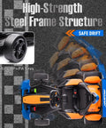 Top view of Licensed McLaren Electric Go Kart For Kids With Drift Pedal, shows drifting capability and high-strength steel frame.