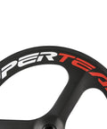 Beefy 70mm Full Carbon 3 Spoke Clincher Wheelset For 700C Road Bike T700c 23mm Rim Width Matte 3K Finish EN Certified 1990g