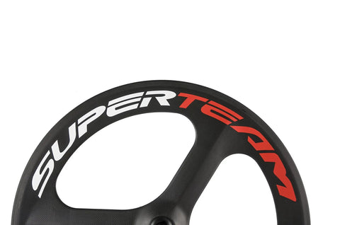Beefy 70mm Full Carbon 3 Spoke Clincher Wheelset For 700C Road Bike T700c 23mm Rim Width Matte 3K Finish EN Certified 1990g