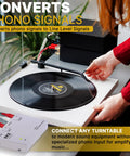 Turntable with Ultra Compact Phono Preamp For Turntables And Audio Gear With RCA Input And Output A Tiny Yet Mighty Preamp PP444