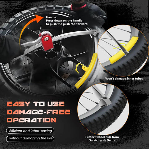 All In One Dirt Bike Tire Changing Tool Kit For Motocross And Enduro, 16 To 21 Inch Wheels, Includes 15mm 17mm 20mm 25mm Axles