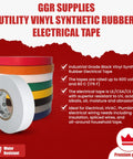 Stack of Dope Rainbow Electrical Tape Set Three Quarter Inch By Sixty Six Feet Per Roll Ten Pack Premium Vinyl Synthetic Rubber