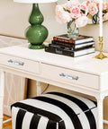 Clear Crystal Glass Cabinet Knobs Pull Handles 3.75 Inch Hole To Hole Silver Chrome Finish 2 Pack on white dresser