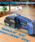 Pro Electric Strapping Machine For One Half To Five Eight Inch Pet Straps Portable Auto Tensioning Box Sealer on PET strapping