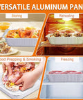 Heavy Duty Foil Pans 9x13 Disposable Deep Steam Table Trays Pack Of 30 For Cooking Baking Storing And Meal Prep Leak Resistant