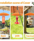 13 Inch Hummingbird Feeder Shade Cover Rain Shield Dome for Outdoor Bird Feeders Two Pack Terracotta Weather Guard