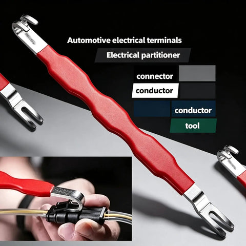 Heavy Duty Dual Tip Automotive Pry Bar For Snapping Off Stubborn Wiring Harnesses And Electrical Plugs Without Ruining Clips, 19cm alloy steel tool