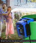 Couple using 20V Cordless Submersible Water Transfer Pump With 1003 GPH, No Cord Hassle Portable Sump Pump