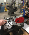 Mechanic using Long Series Hex L Key Allen Wrench Set 13 Piece SAE Inch Sizes From.050 To 3 Eighths Made In USA on machinery part