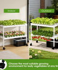 Vertical Hydroponics Growing System With Wheels For Easy Grab And Go Move Space Saving 54 Plant Sites in indoor and outdoor setting
