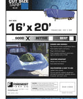 Heavy Duty Blue Poly Tarp 16x20 Feet For Any Job, Multi Purpose Weatherproof Shelter With Tight Woven Polyethylene, Heat Sealed Seams