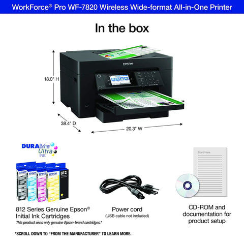 Super Sleek Wireless All In One Wide Format Inkjet Printer Dropping Ridiculously Crisp 13x19 Prints With Nifty Heat Free Tech For Hustlers And Studio Projects in the box with accessories.