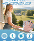 Woman on porch with Two Pack Nearly Invisible Mosquito Net For Patio 13 By 10 Feet Mesh Screen protecting outdoor area