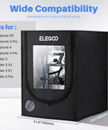 Fireproof And Dustproof 3D Printer Enclosure For Neptune And Ender Models with window, 25.5x21.6x29.5 inches, side view
