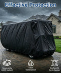 Six Passenger Golf Cart Storage Cover For EZGO Club Car And Yamaha Built Tough with heavy-duty waterproof protection in rain