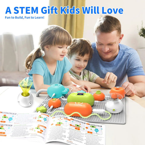 STEM Electronics Kit For Kids With 31 Circuit Parts And 300 Plus Projects No Soldering Needed Fun Coding Experiments For Boys And Girls Ages 3 To 12 Today with family exploring circuits.
