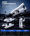 Orion Motor Tech 3‑pc ball joint separator and puller set with case; silver metal automotive tools