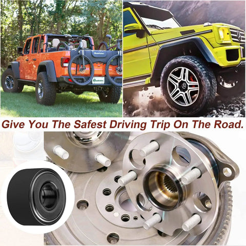 22800 Wheel Stud Installer Tool Replacement for cars, SUVs, RVs, trucks with image of vehicles and wheel hub