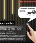 Six-Port 12V 60W LED Power Supply With Dimmer, 5A Output, Includes Six 2m Welding Extension Cords, Low Voltage Transformer For Under Cabinet And Wall Panel Lighting, DIY Friendly, Safe For Dry Indoor Use, Overload And Short-Circuit Protection touch switch