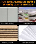 Multi-material cutting examples for Upgraded Drywall Cutting Tool With 2 Extra Replacement Blades And Extended Nylon Handle