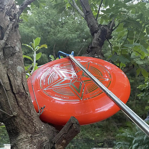 Telescoping Disc Golf Retriever With 10 Ft Reach And Magnetic Pole Three Attachments Double Hook, S Hook, And Magnet Grabs Discs From Trees, Water Hazards, Lakes And Ponds Easy Reacher Grabber Tool For Golf Enthusiasts