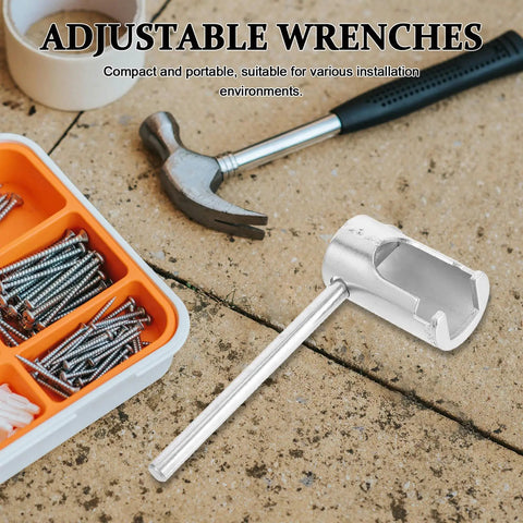 Heavy Duty Steel Fire Sprinkler Wrench Spanner For Concealed And Semi Recessed Heads on workspace with tools and screws.