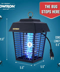 Powerful Outdoor Bug Zapper For Half Acre Yards With Dual Lure Method, 15W UV Light And Octenol Attractant, 5600V Kill Grid in lantern style