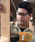Nemesis Safety Glasses With Rx Inserts, Clear Anti Fog Lenses In Black Frame, All Day Comfy Fit For Indoor Work