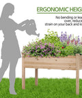 Two Piece Raised Garden Bed Set With Legged Planter Boxes, 48x24x30in Elevated Wooden Horticulture Beds For Backyard, Patio Or Balcony