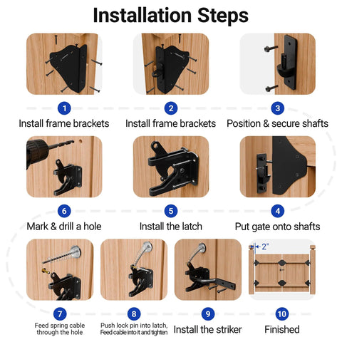 Anti Sag Gate Frame Kit With 90 Degree Right Angle Hinges Heavy Duty Corner Brace Bracket For Driveway Gates Shed Doors And Deck Gates Powder Coated Steel Construction Corrosion Resistant Built To Last