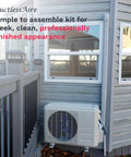 Zero Fuss Mini Split Line Set Cover Paintable Kit Crisp White Four By Fourteen Feet on exterior wall with ductless AC unit.