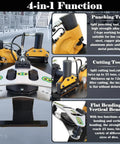 Techtongda 4 In 1 Hydraulic Busbar Bender And Cutter Machine Shearing Punching Electric Processor For Copper Aluminum Heavy Duty Tool Vertical Flat Bending 110V 1HP Power showing various functions with cutting and punching heads.