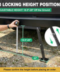 Heavy Duty RV Stabilizer That Fixes Rocking And Wobble Easy Install Steady Your Camper On Any Surface Adjustable 18.5 To 28 Inch Height With 10 Levels Universal RV Trailer Camper Stabilizer Accessory, measuring height